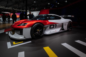 a modified porsche car