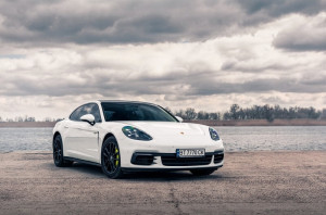 white Porsche Panamera