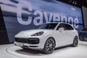 third generation Porsche Cayenne Turbo is on display