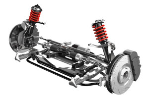 Porsche Car suspension and disk brake