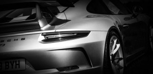 Porsche car rear view
