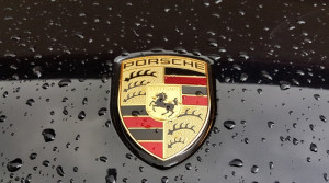 Porsche Car Logo with Rain Drop