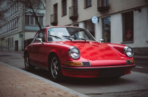 historic Red Porsche 930